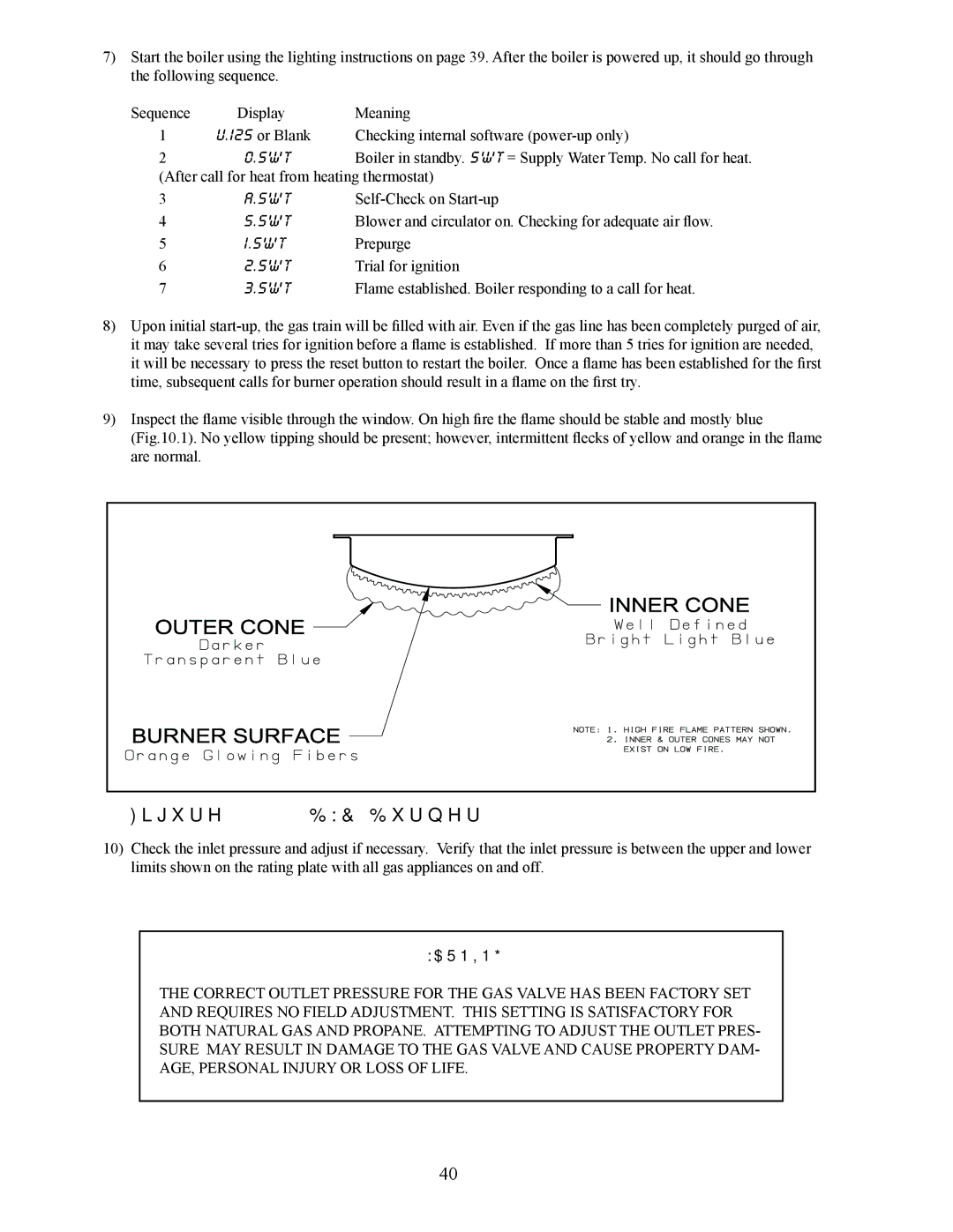 Crown Boiler BWC Series installation instructions BWC Burner 