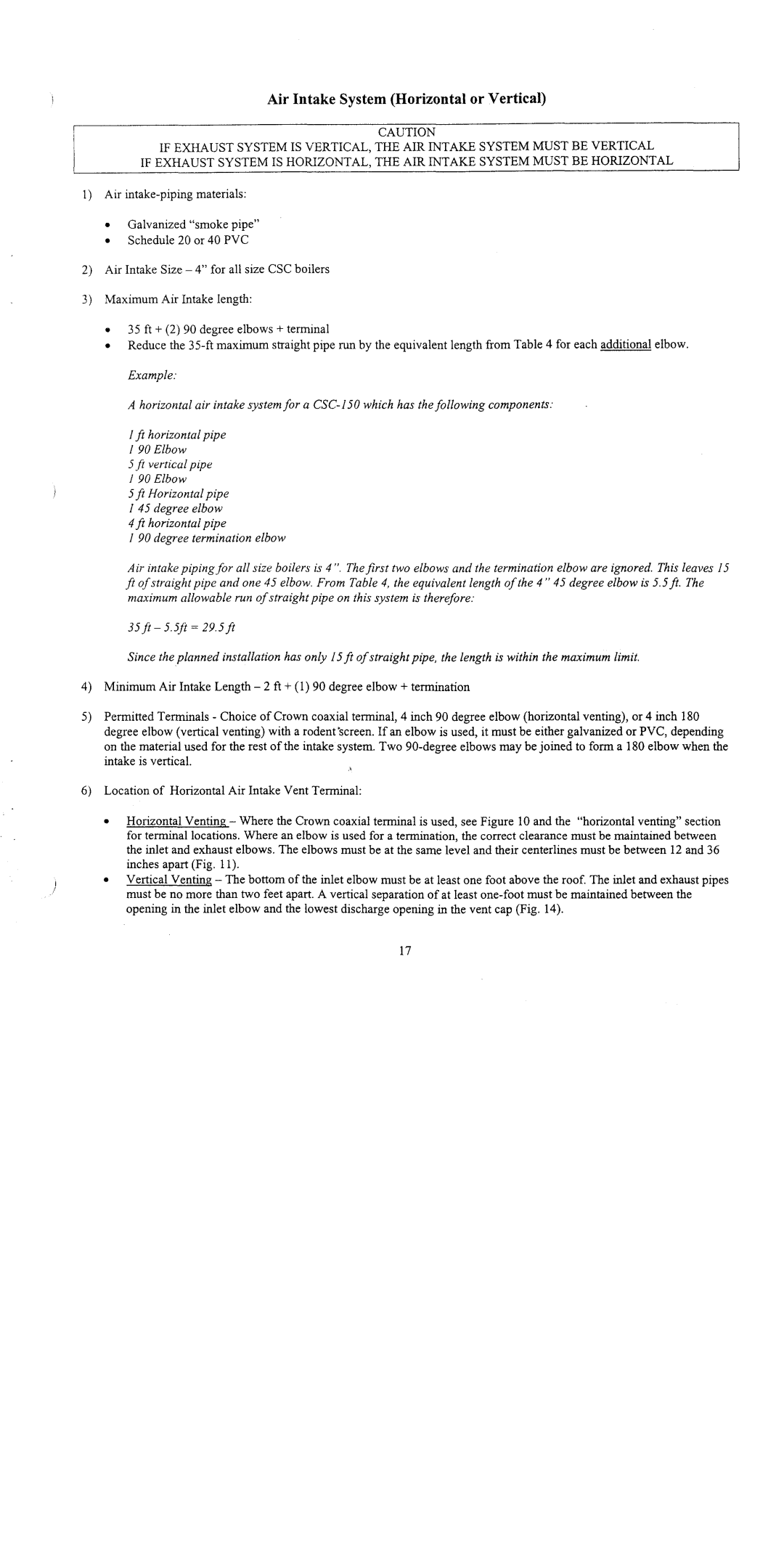 Crown Boiler CSC Series manual 