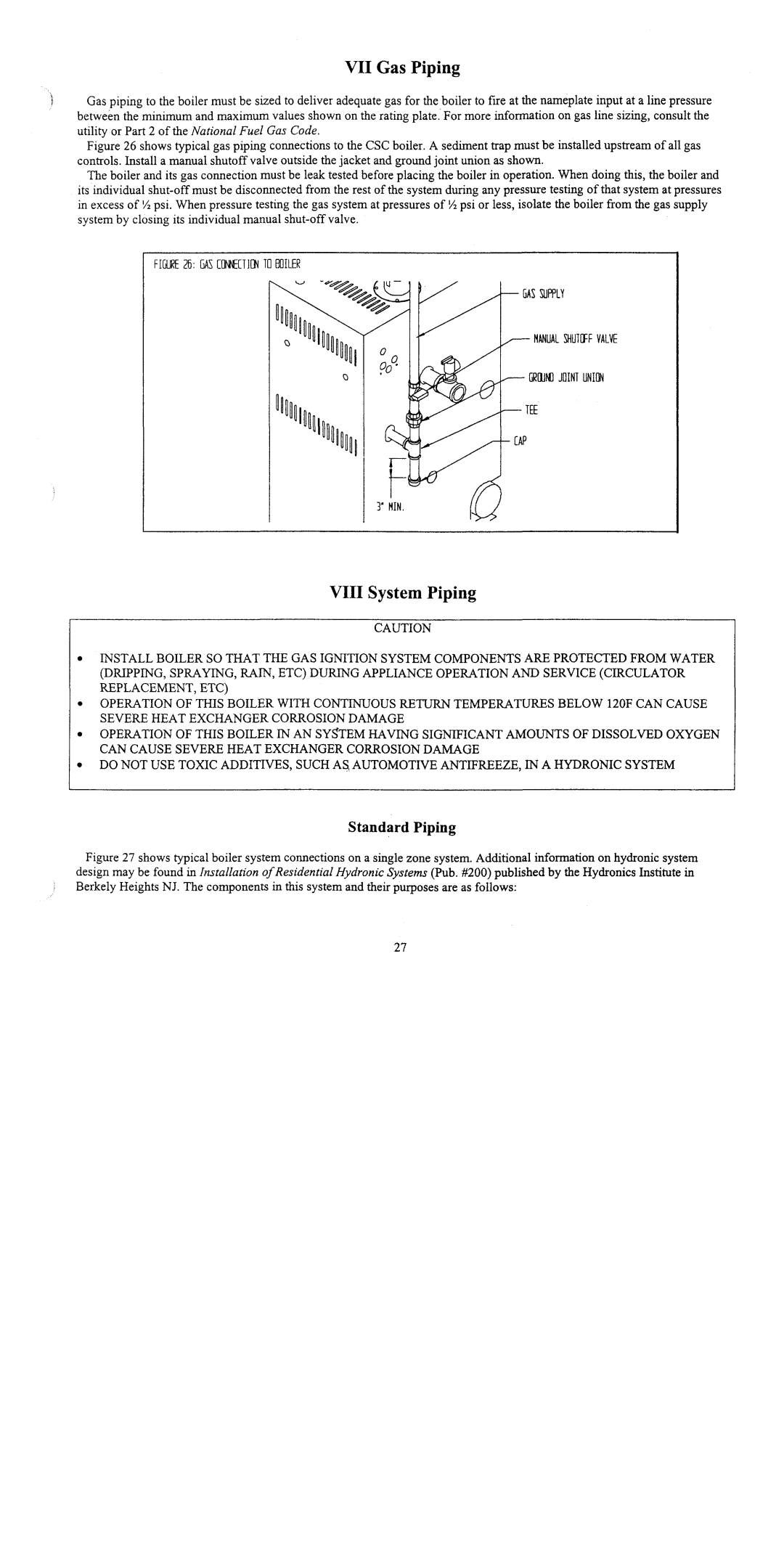 Crown Boiler CSC Series manual 