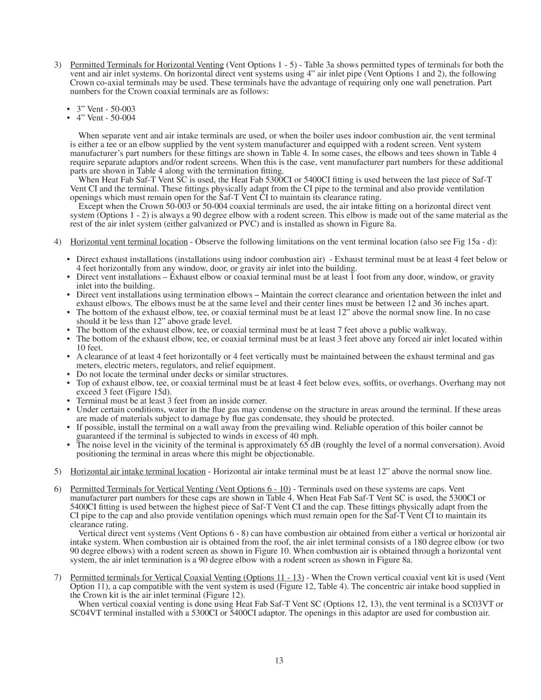 Crown Boiler CWD110, CWD083, CWD220, CWD060, CWD165, CWD138, CWD193, CWD245 installation instructions 