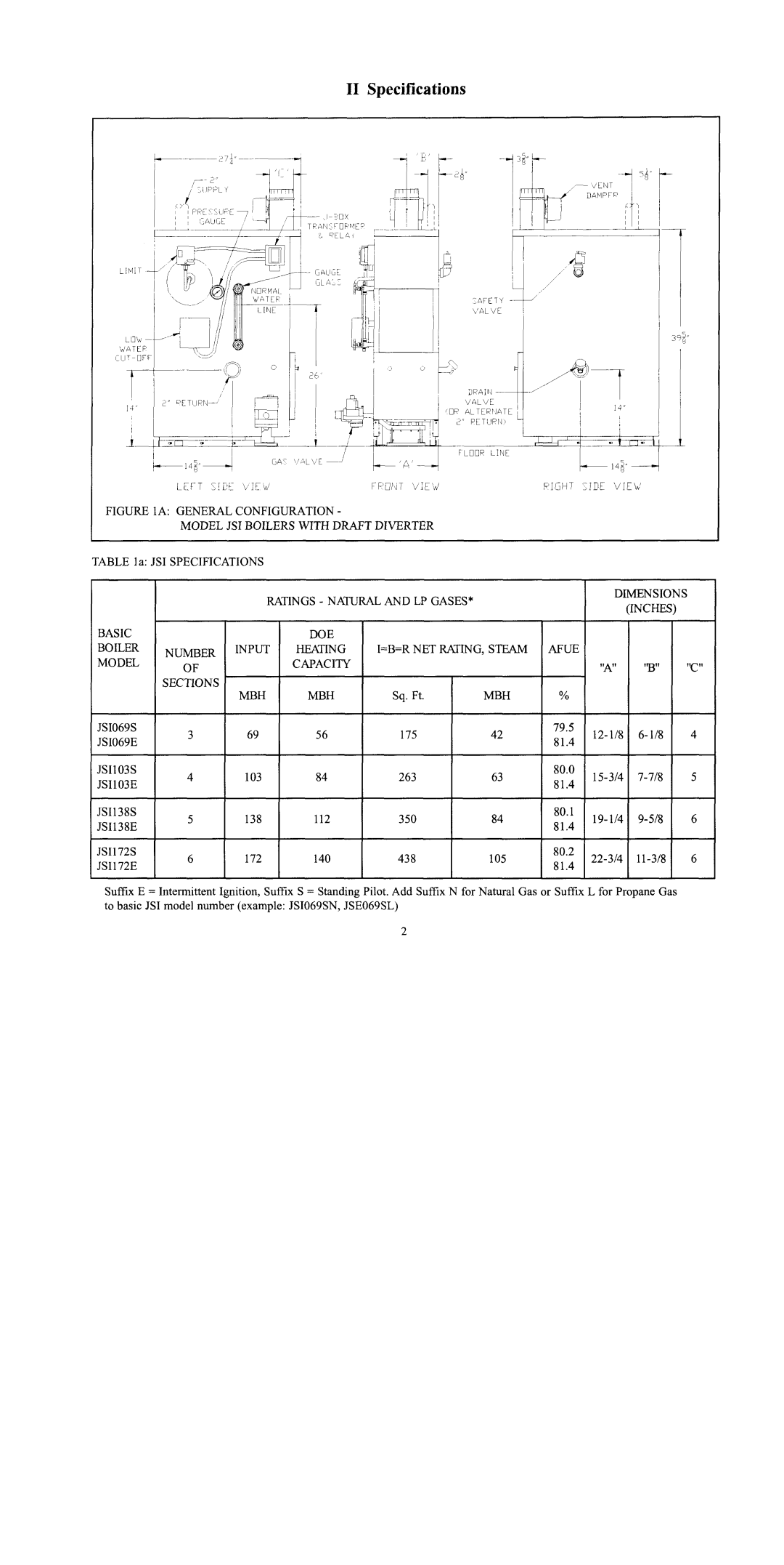 Crown Boiler JSE379, JSI172, JSE310, JSI103, JSE345, JSE276, JSE241, JSI069, JSI138, JSE207 manual 