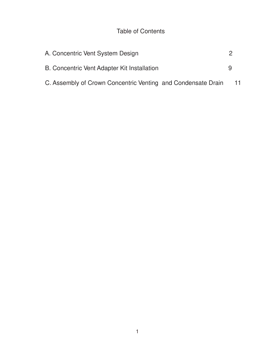 Crown Boiler M600 installation instructions 