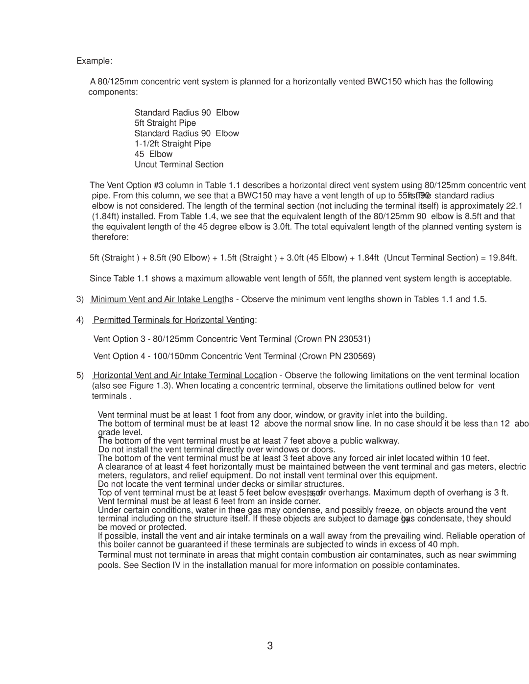 Crown Boiler M600 installation instructions 