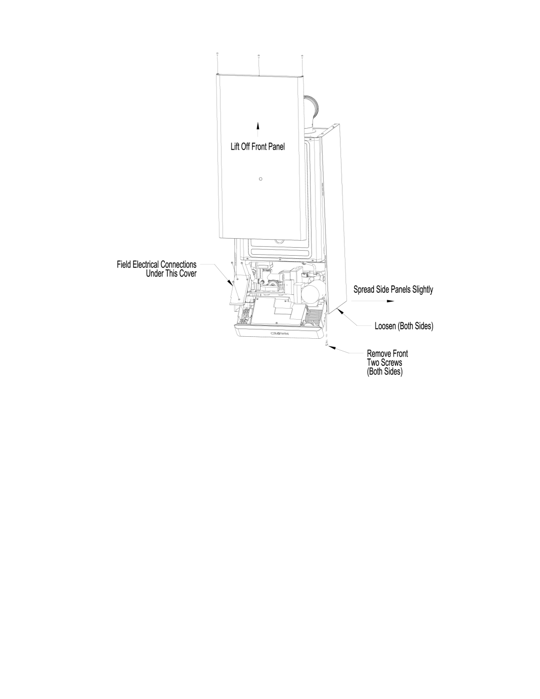 Crown Boiler MWC116ELT, MWC Series, MWC116ENL, MWC116ELL, MWC116ENT manual Field Supplied Box End Boiler End 