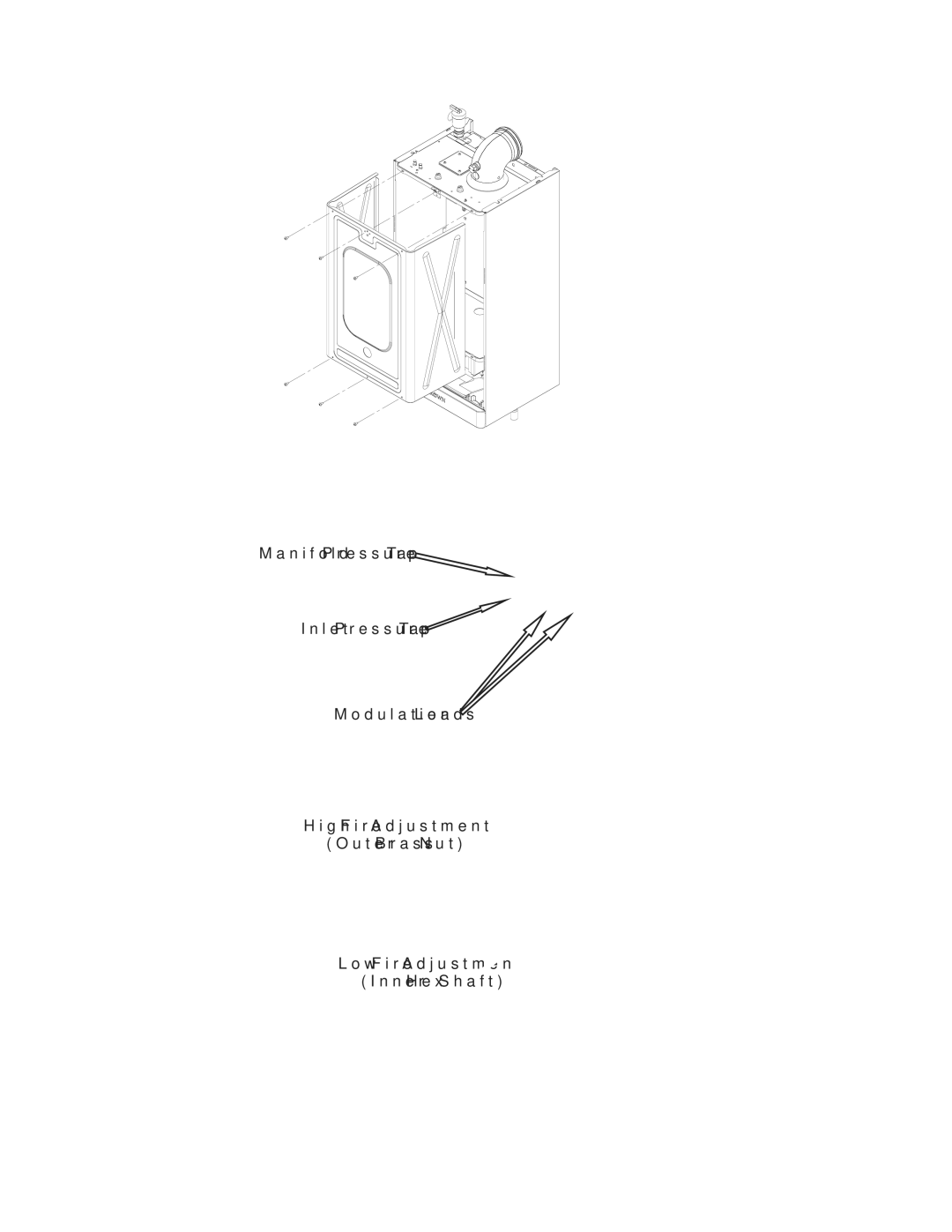 Crown Boiler MWC116ELL, MWC Series, MWC116ENL, MWC116ENT, MWC116ELT manual Inner Cover Removal 