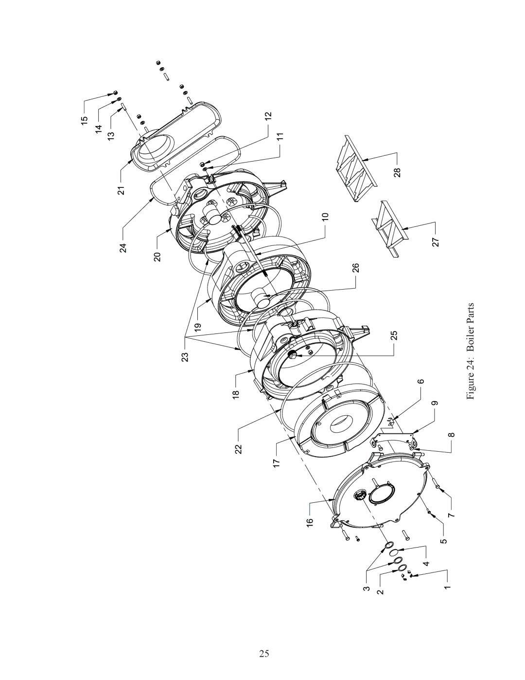 Crown Boiler ODV-125, ODV-100, ODV-75 manual Boiler Parts 