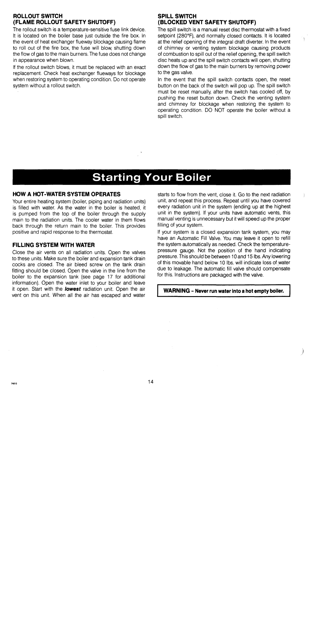 Crown Boiler XBF-EID, XBF-SPD manual 