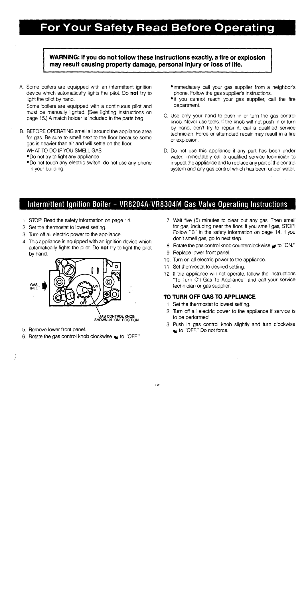 Crown Boiler XBF-SPD, XBF-EID manual 