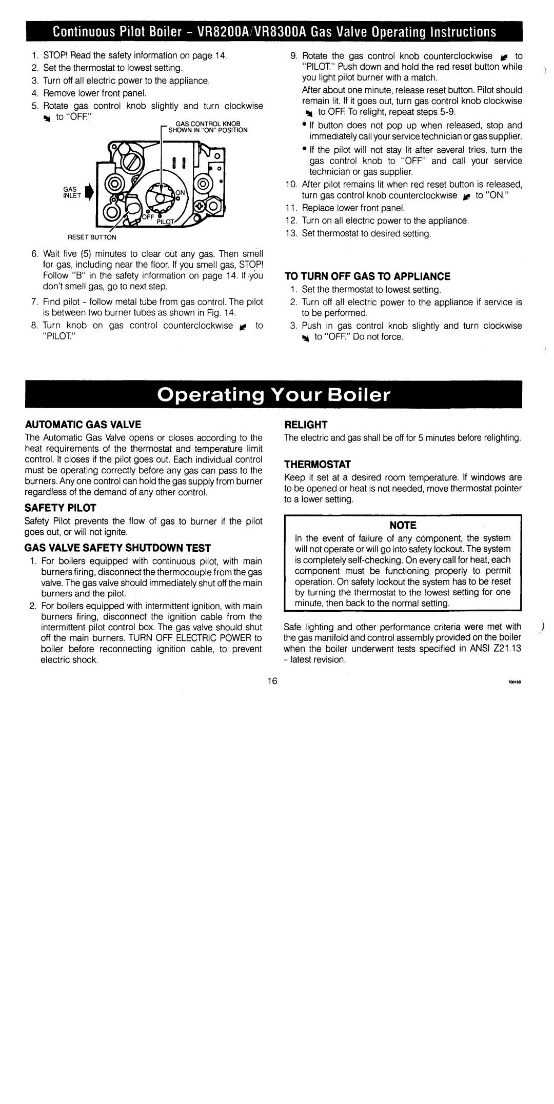 Crown Boiler XBF-EID, XBF-SPD manual 