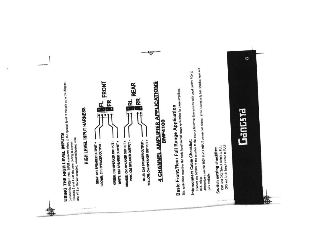 Crunch BMF2250, BMF2200, BMF2125, BMF4100 manual 