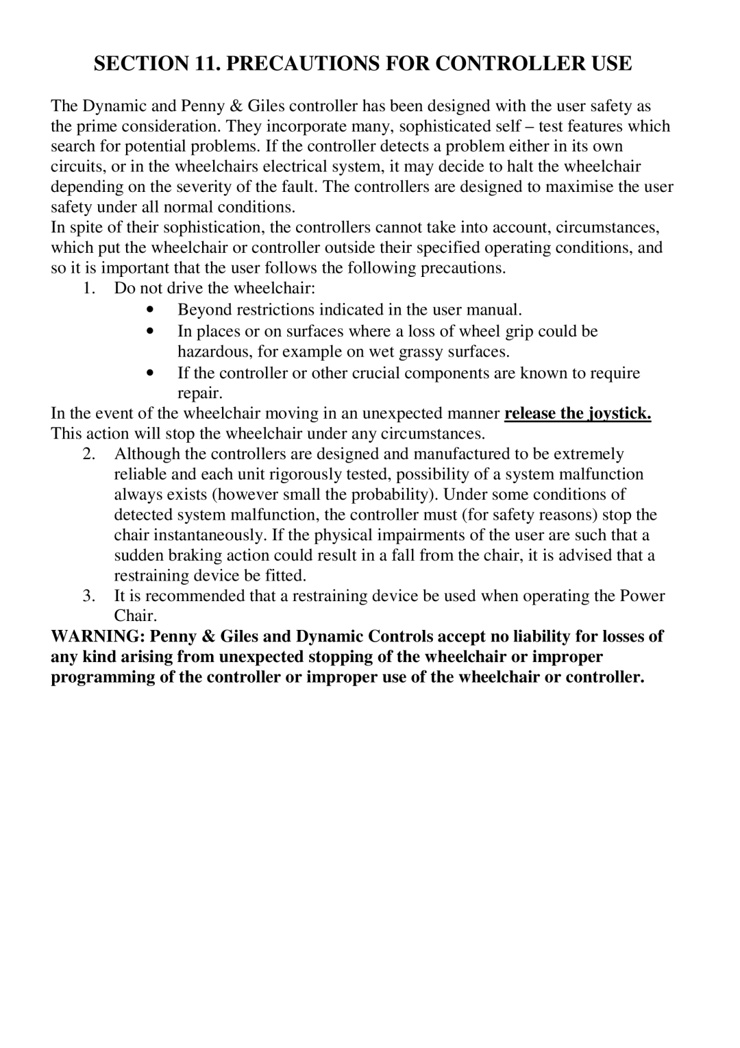 CTA 6 Series, 7 Series user manual Precautions for Controller USE 