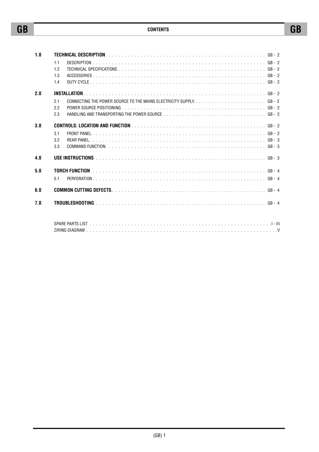 CTA SHARP 6K technical specifications Contents 