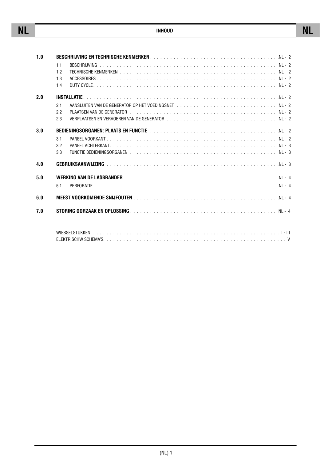 CTA SHARP 6K technical specifications Inhoud 