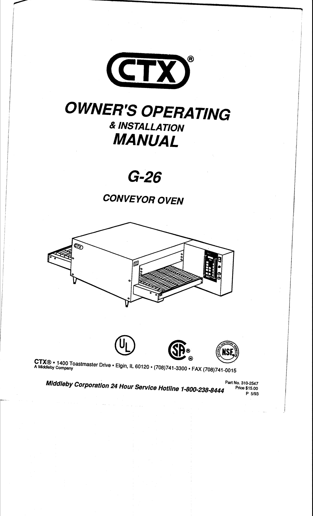 CTX G-26 manual 