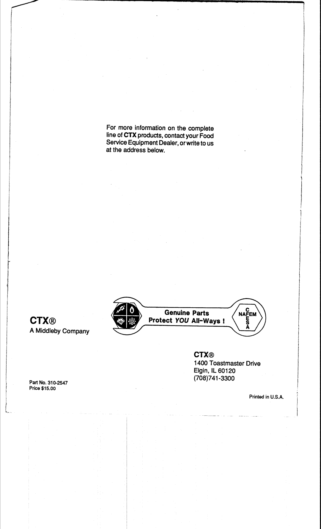 CTX G-26 manual 