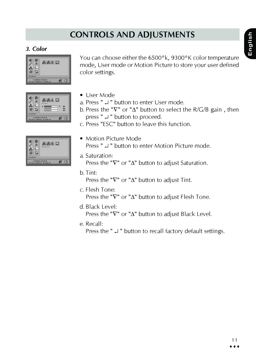 CTX P772 user manual Color 