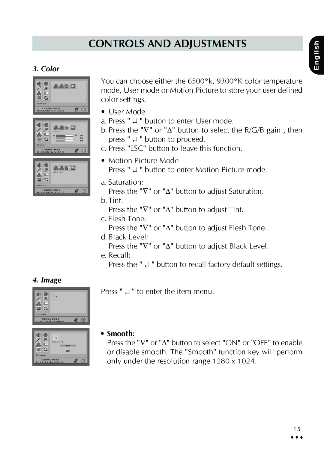 CTX P772 user manual Controls and Adjustments 