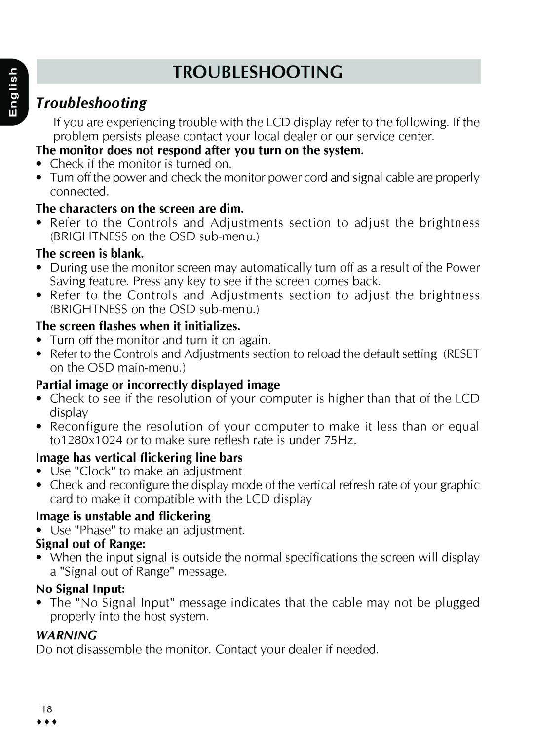 CTX P772 user manual Troubleshooting 