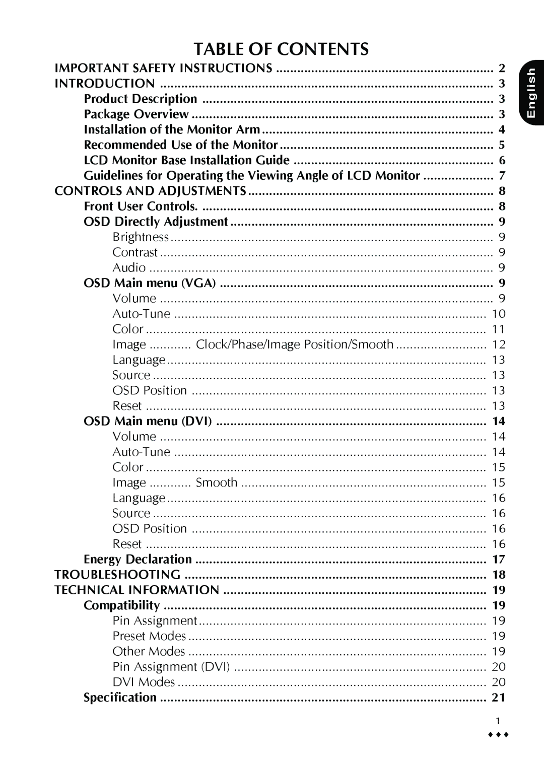 CTX P772 user manual Table of Contents 