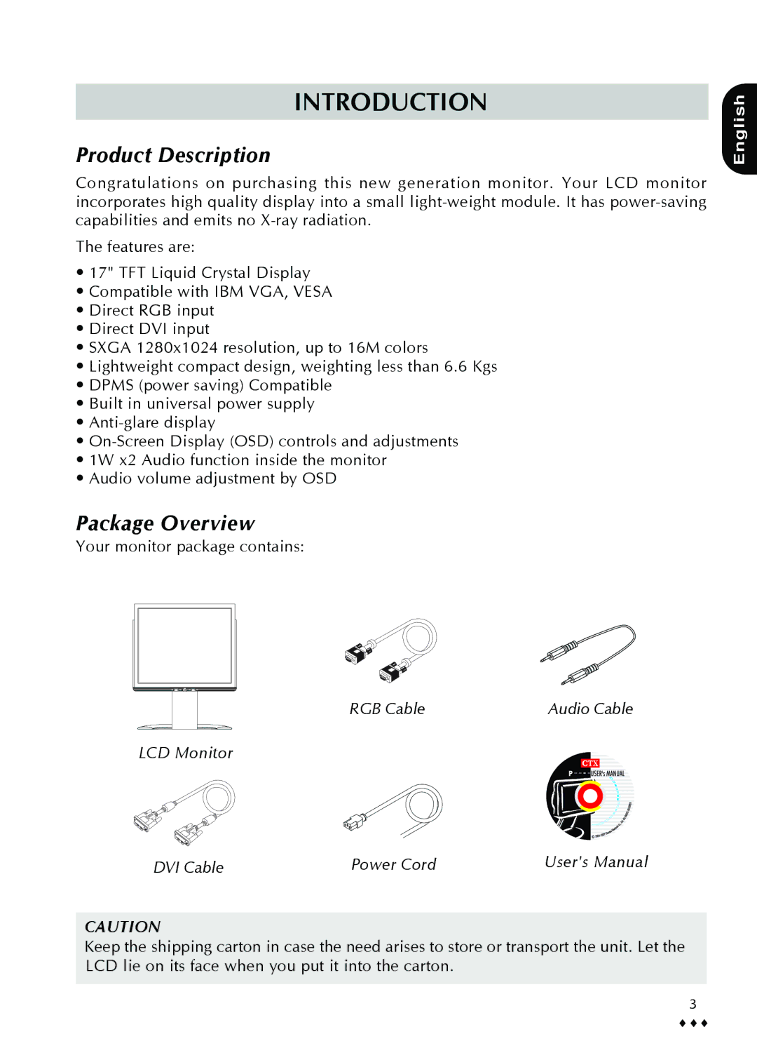 CTX P772 user manual Introduction, Product Description, Package Overview 