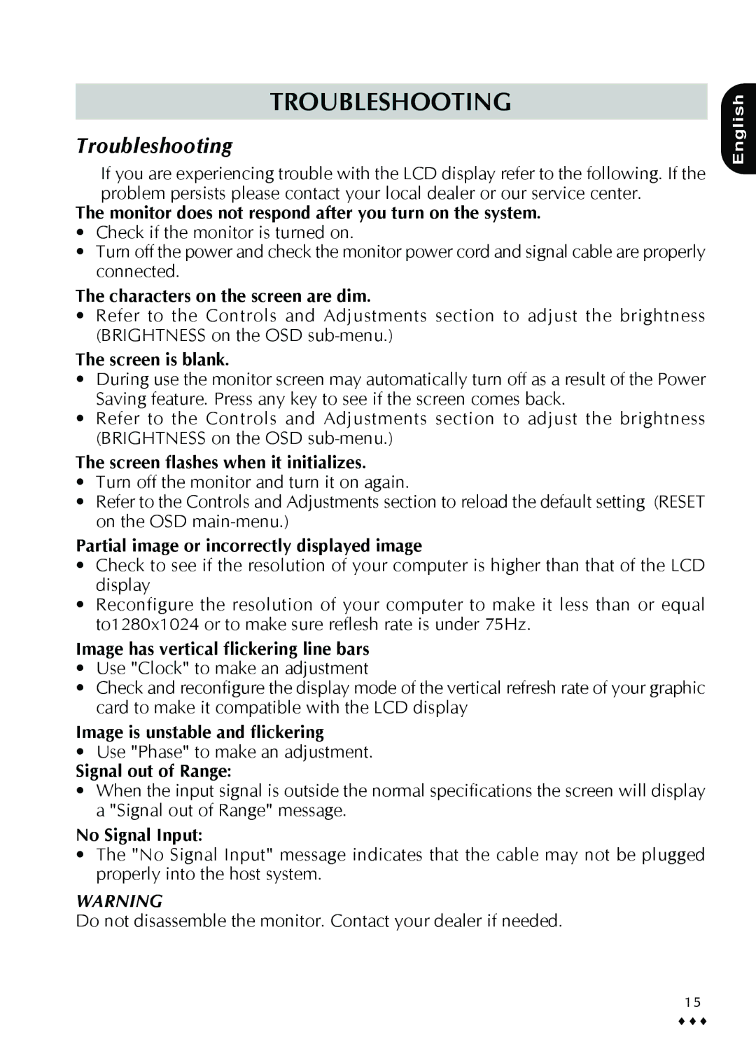 CTX p772L manual Troubleshooting 