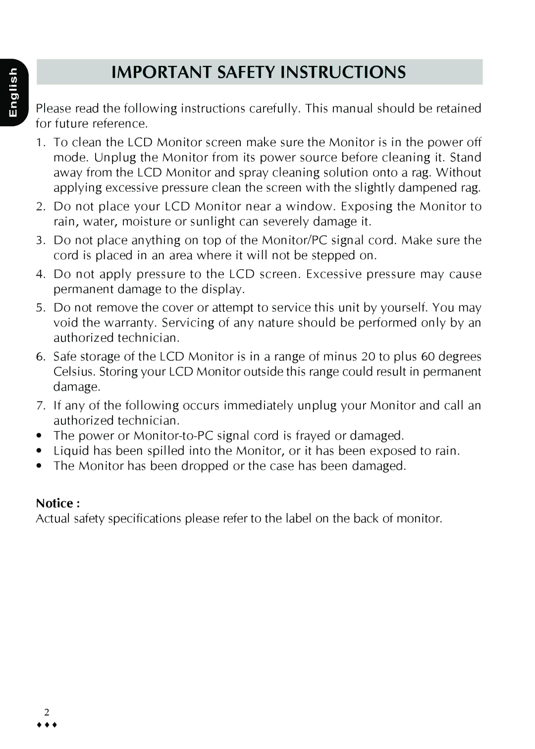 CTX p772L manual Important Safety Instructions 