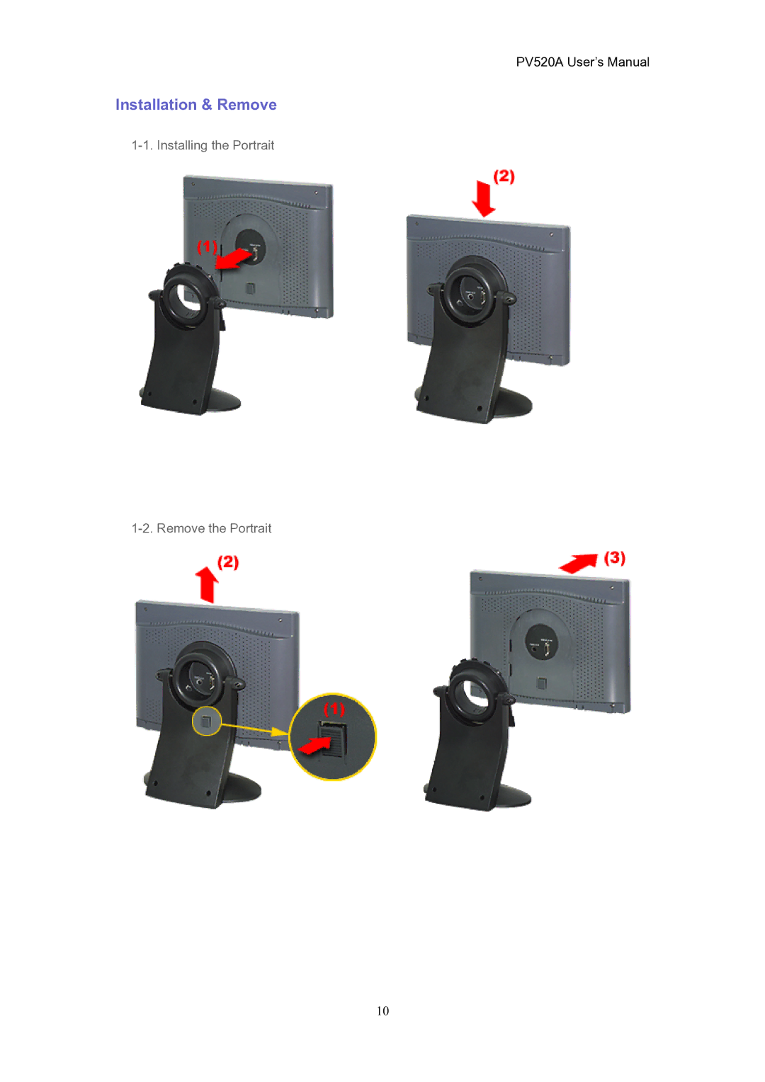 CTX PV520A user manual Installation & Remove 