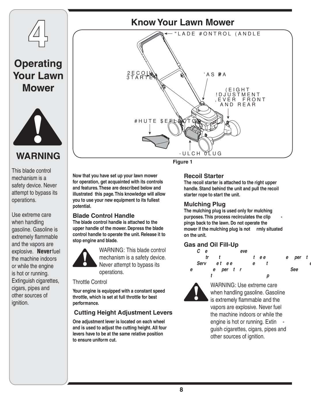 Cub Cadet 109 warranty Operating Your Lawn Mower 