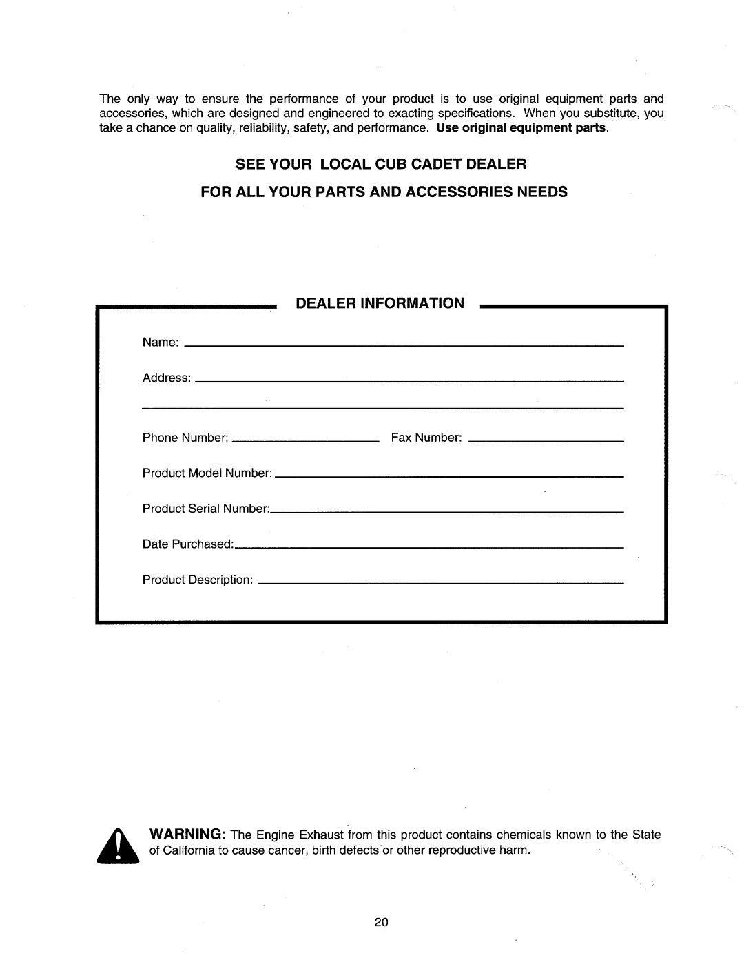 Cub Cadet 11A-436F100 manual 
