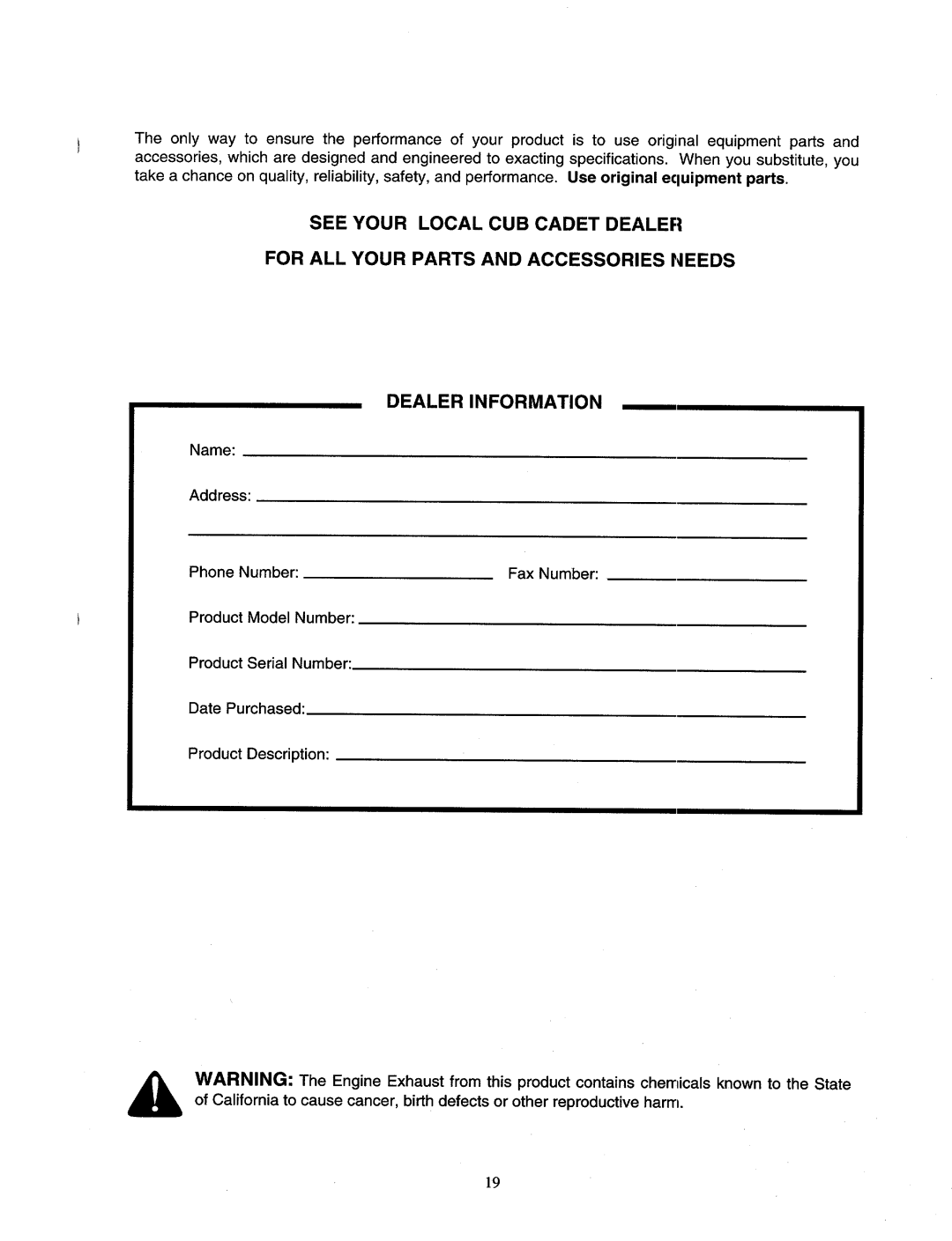 Cub Cadet 11A-702A101 manual 