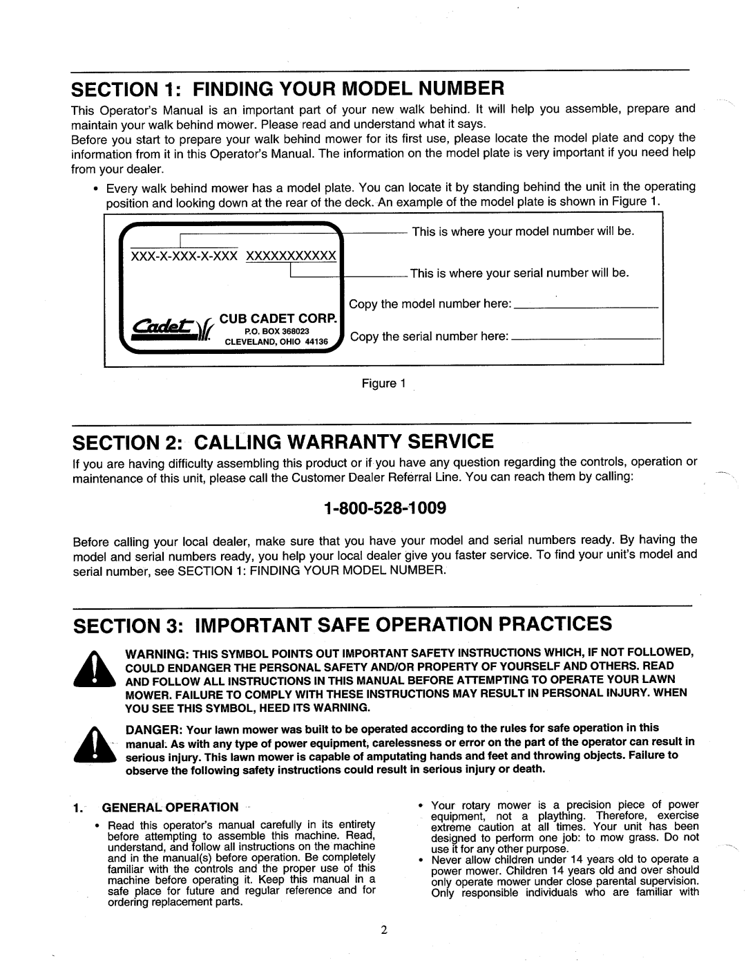Cub Cadet 11A-702A101 manual 