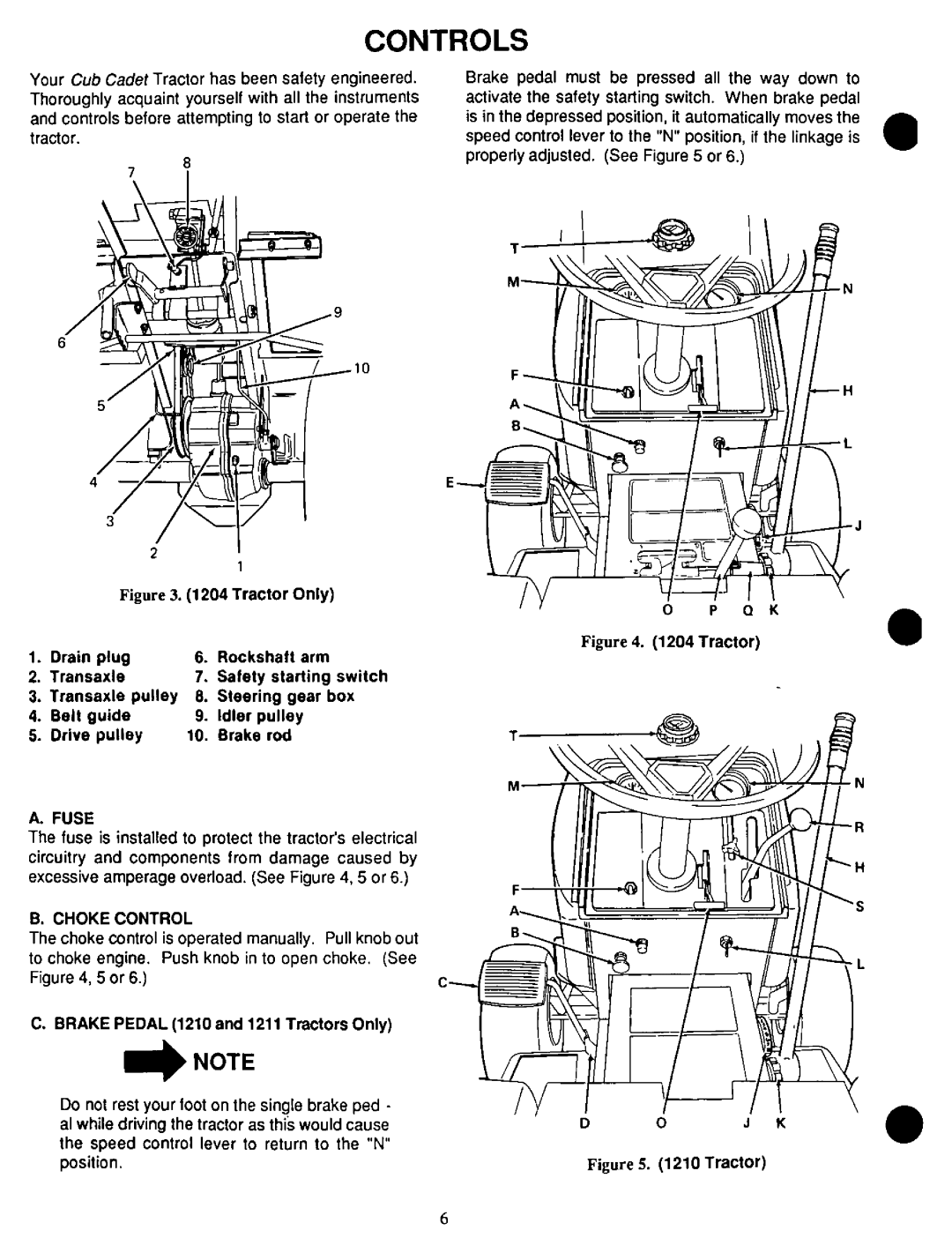Cub Cadet 1204, 1211, 1210 manual 