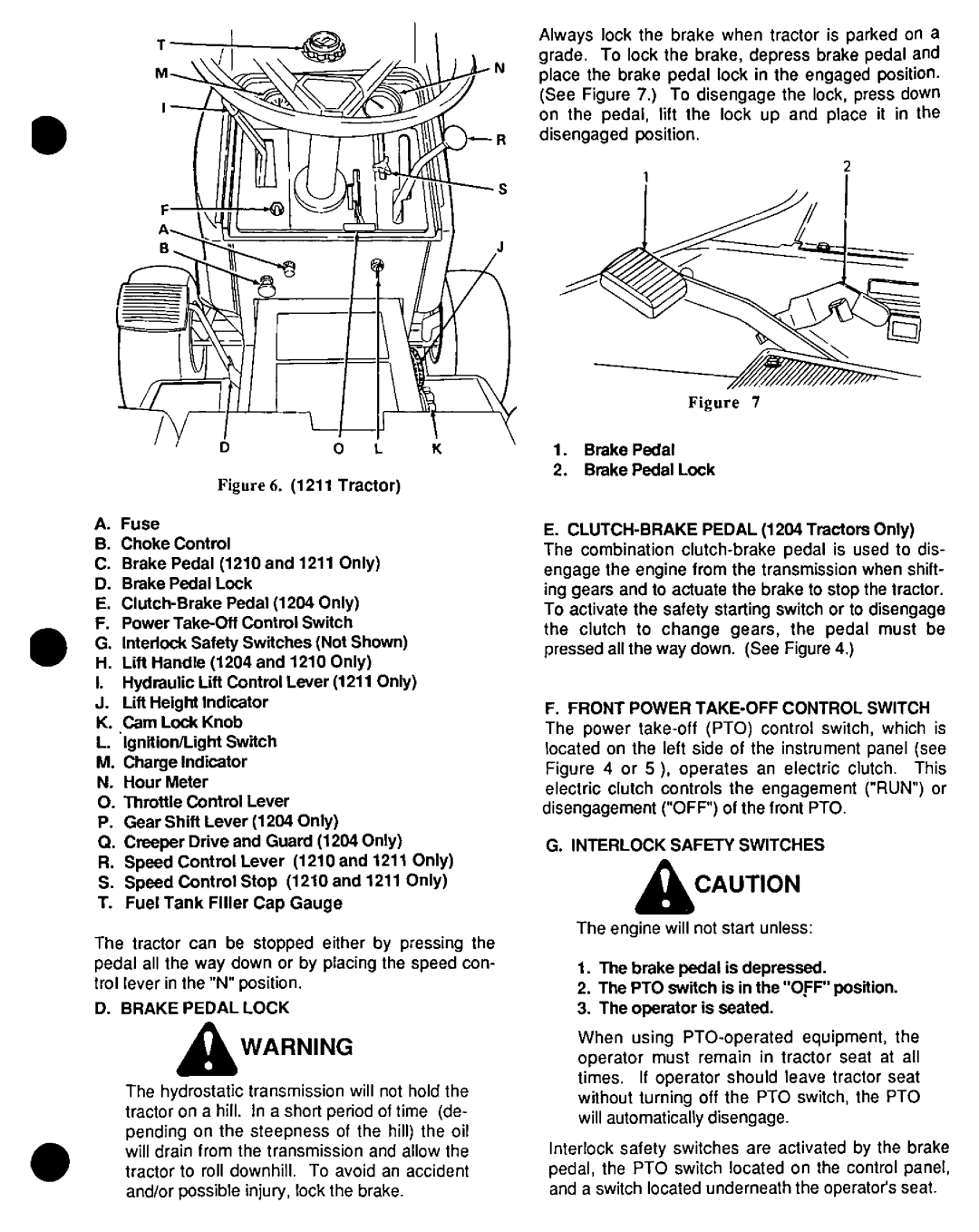 Cub Cadet 1211, 1204, 1210 manual 