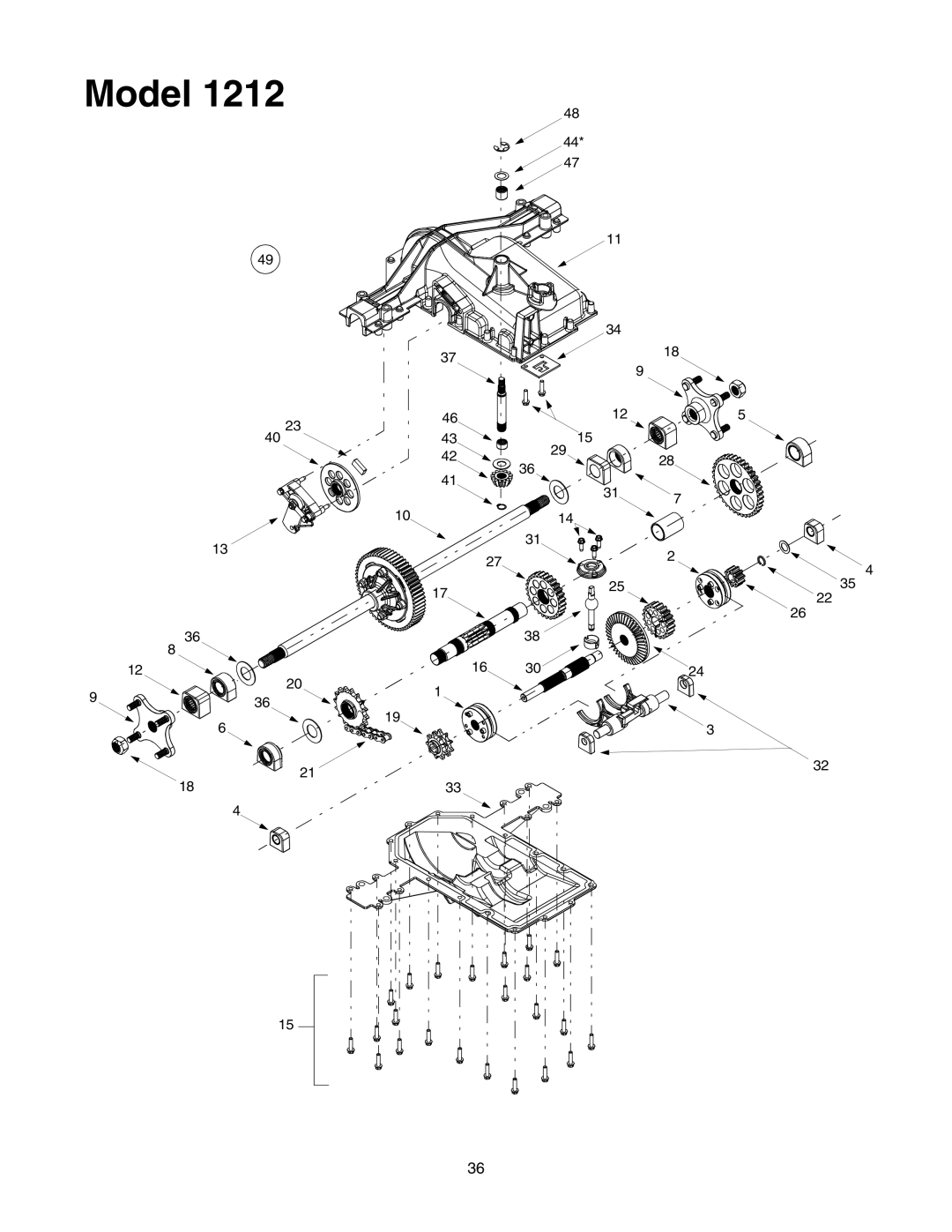 Cub Cadet 1212 manual Model 