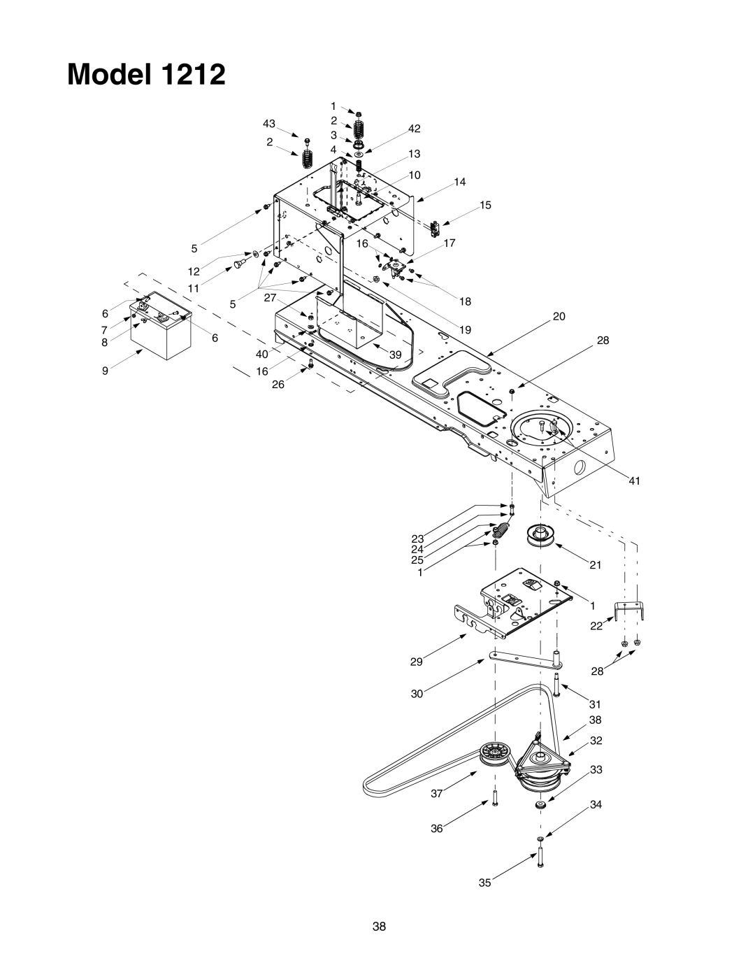 Cub Cadet 1212 manual Model 