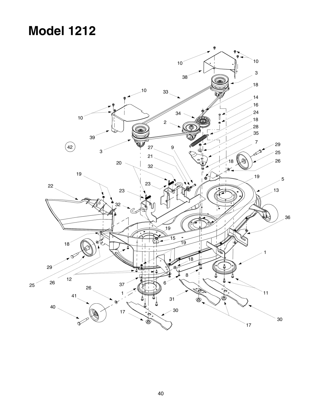 Cub Cadet 1212 manual Model 