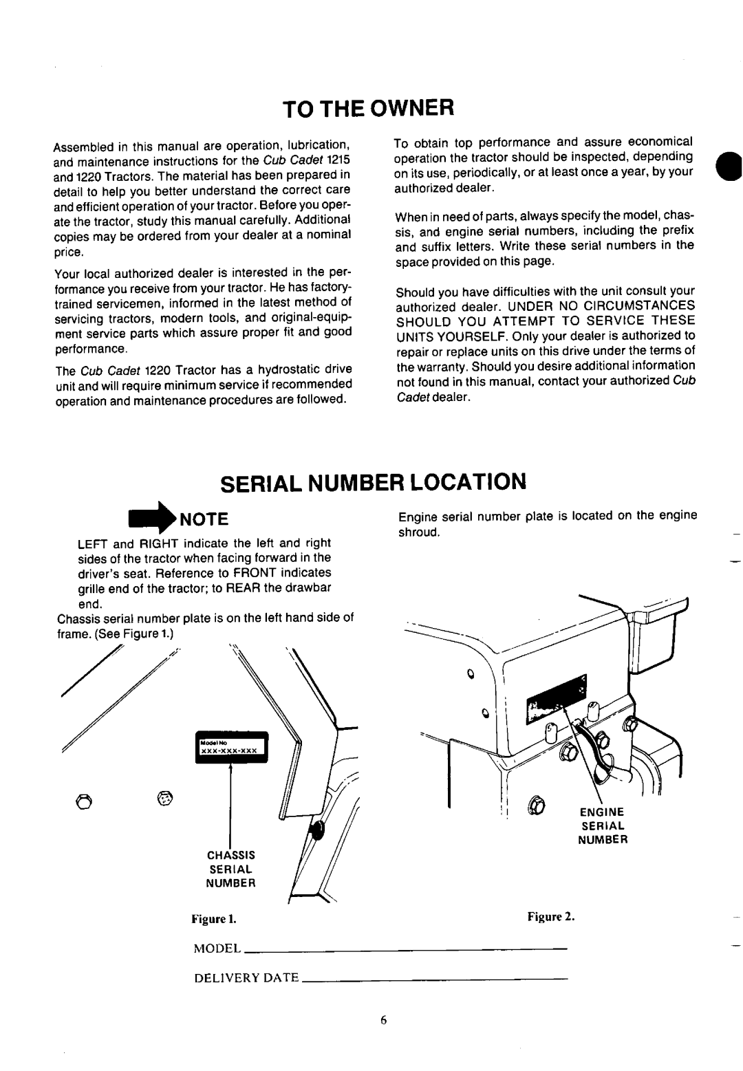 Cub Cadet 1220, 1215 manual 