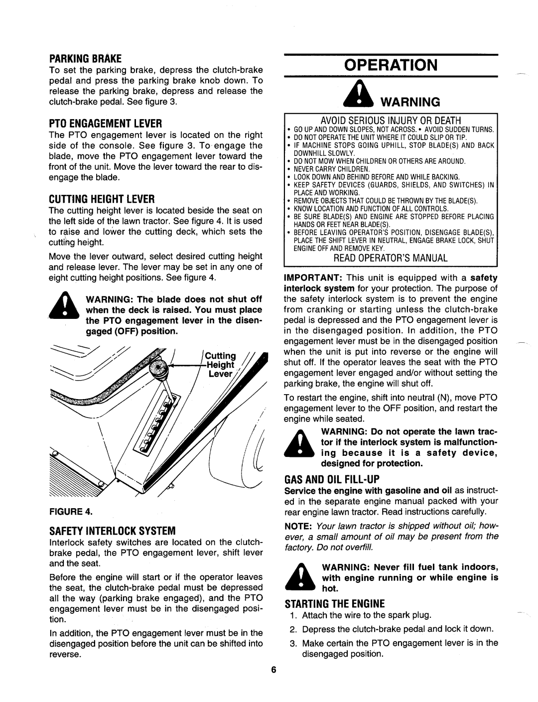 Cub Cadet 1238, 1030 manual 