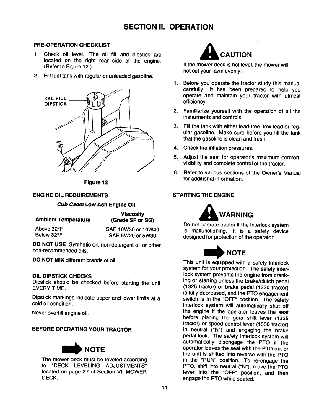 Cub Cadet 1325, 1330 manual 