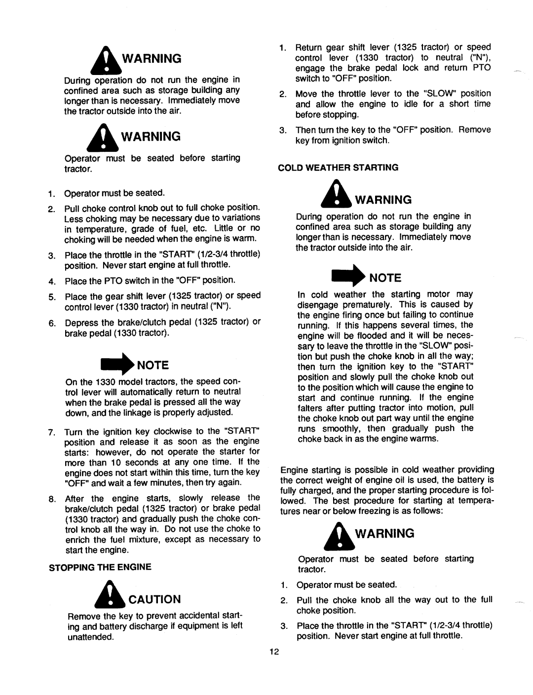 Cub Cadet 1330, 1325 manual 