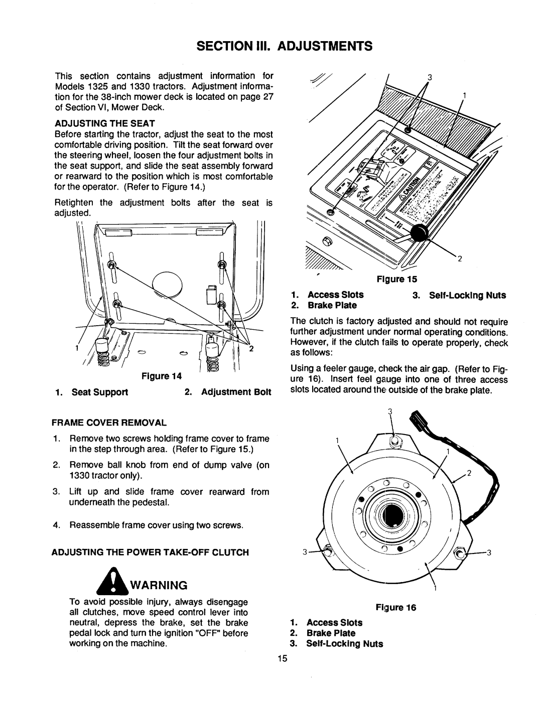 Cub Cadet 1325, 1330 manual 