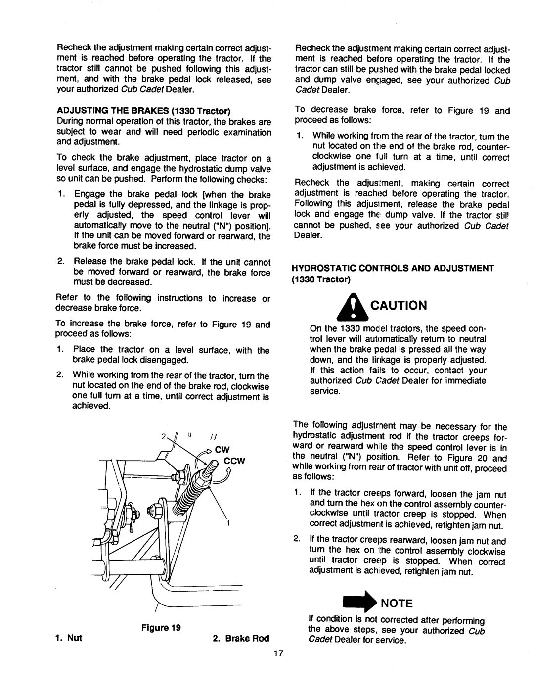 Cub Cadet 1325, 1330 manual 