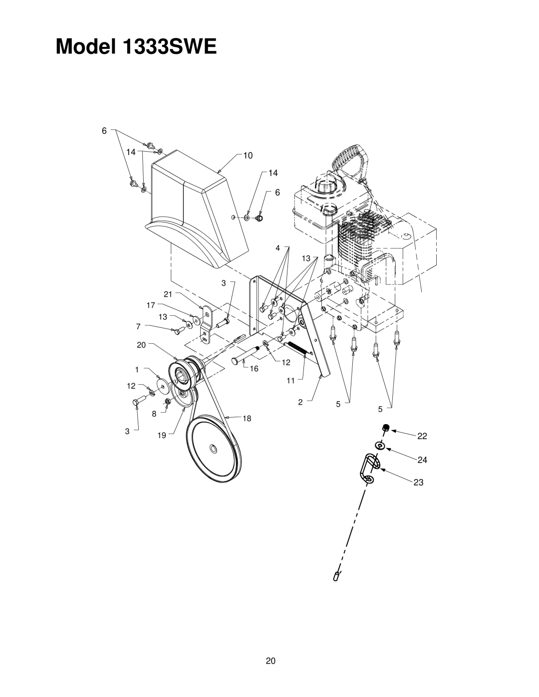 Cub Cadet 1333 SWE manual Model 1333SWE 