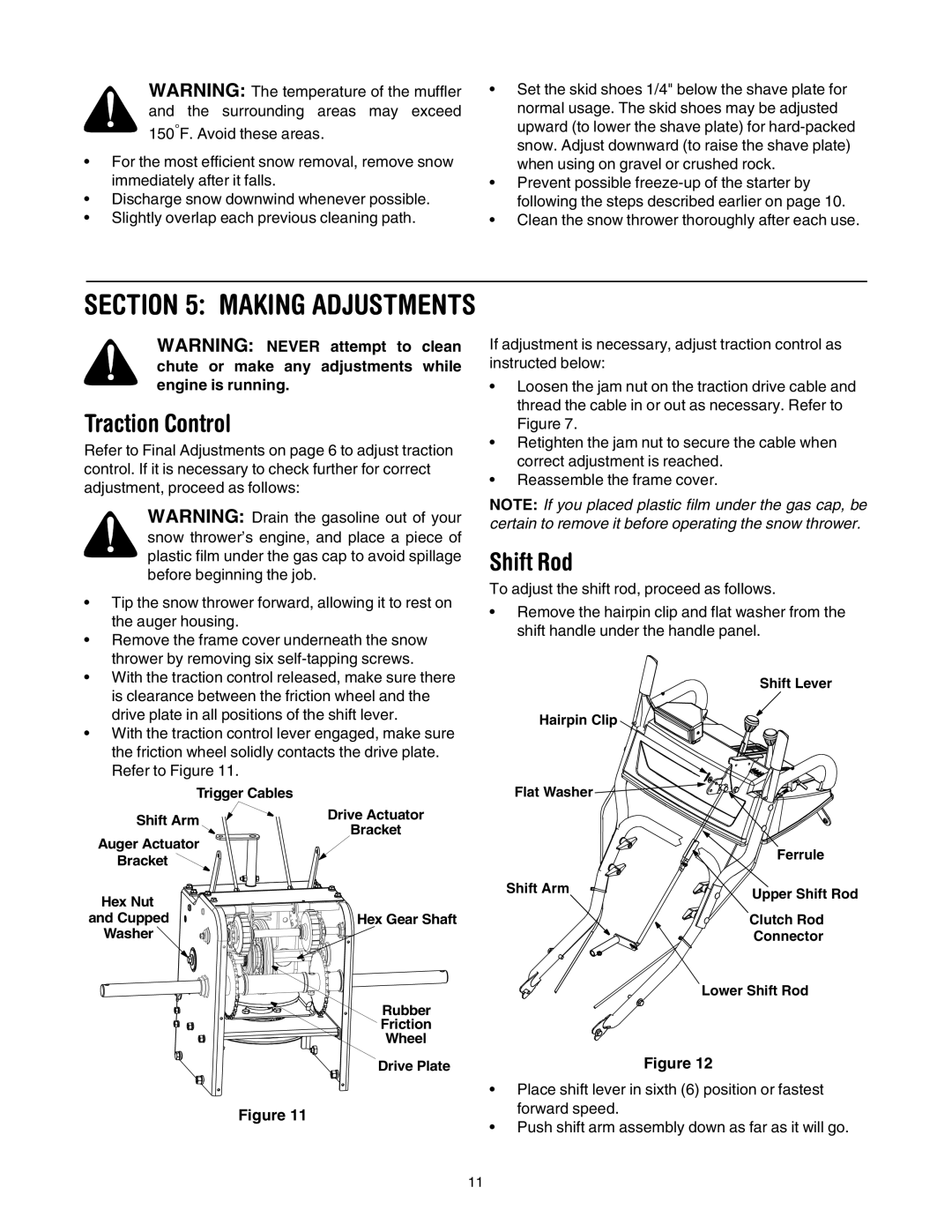 Cub Cadet 1345 SWE manual Traction Control, Shift Rod 