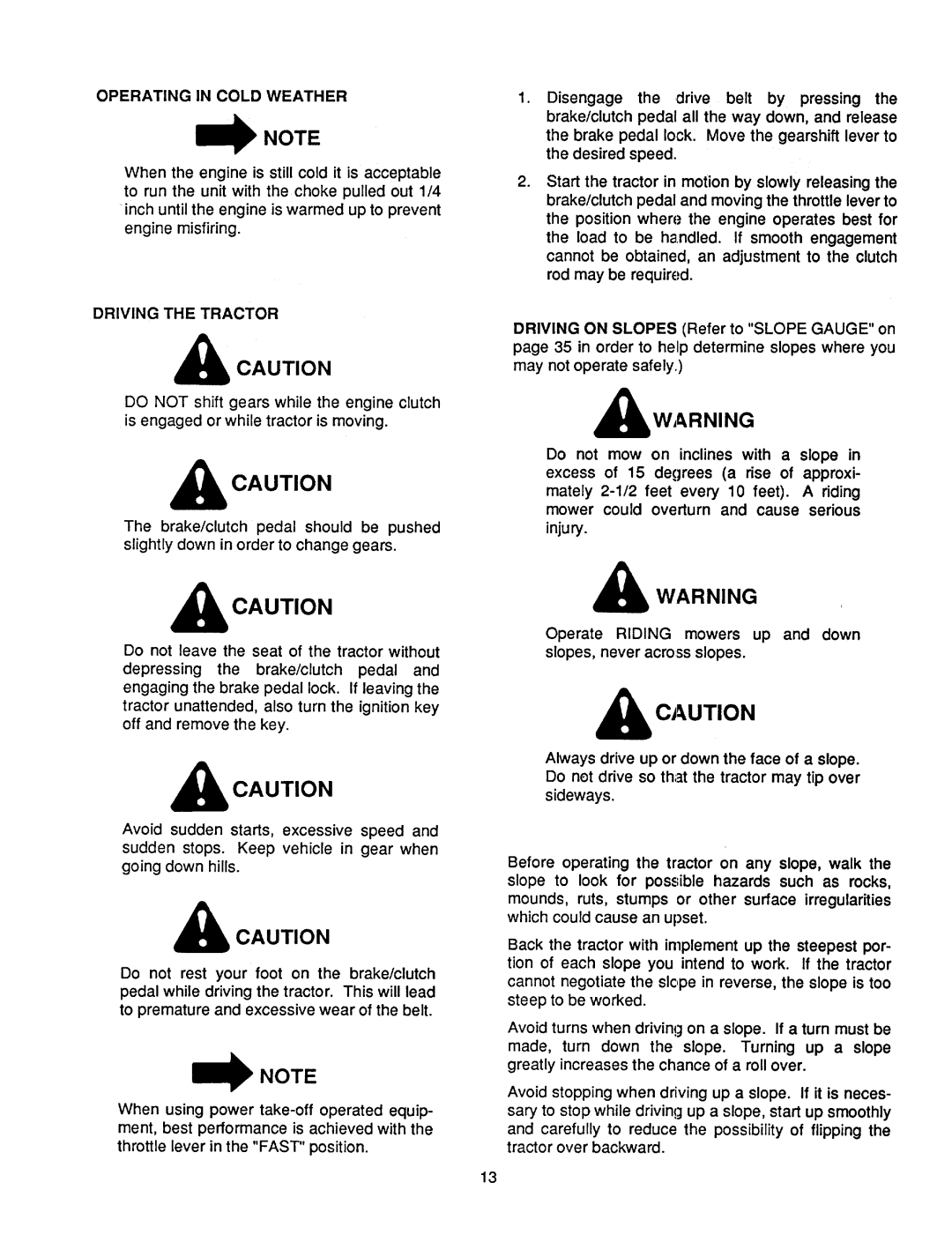 Cub Cadet 1405 manual 