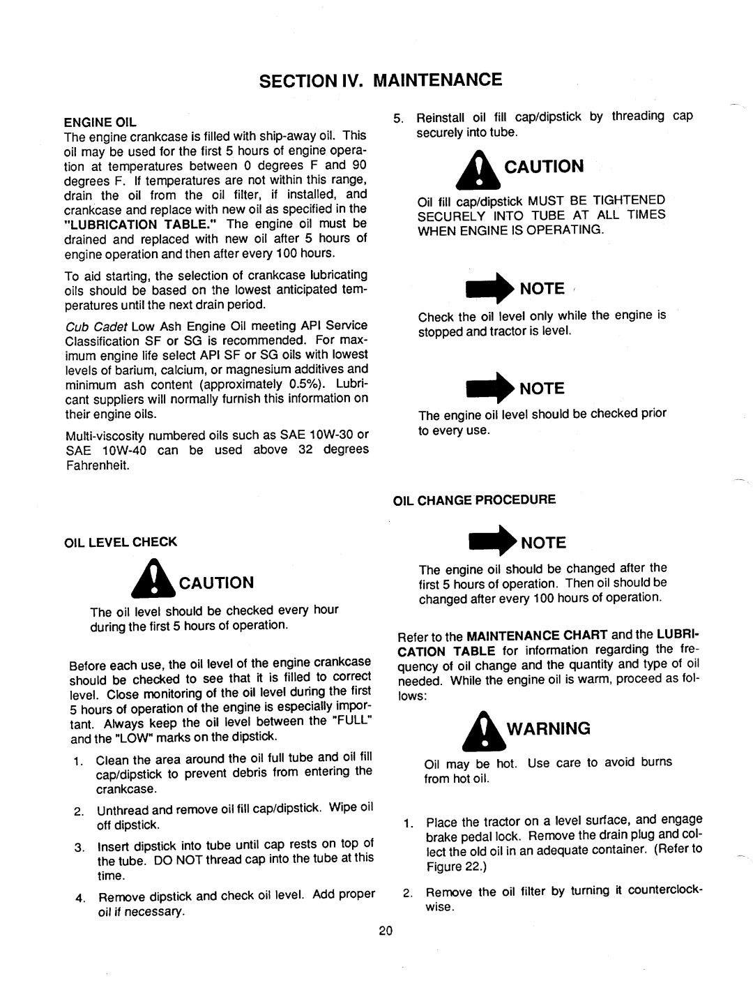 Cub Cadet 1405 manual 