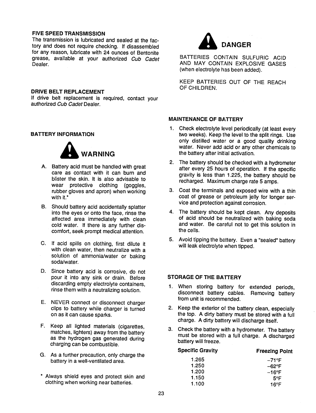 Cub Cadet 1405 manual 