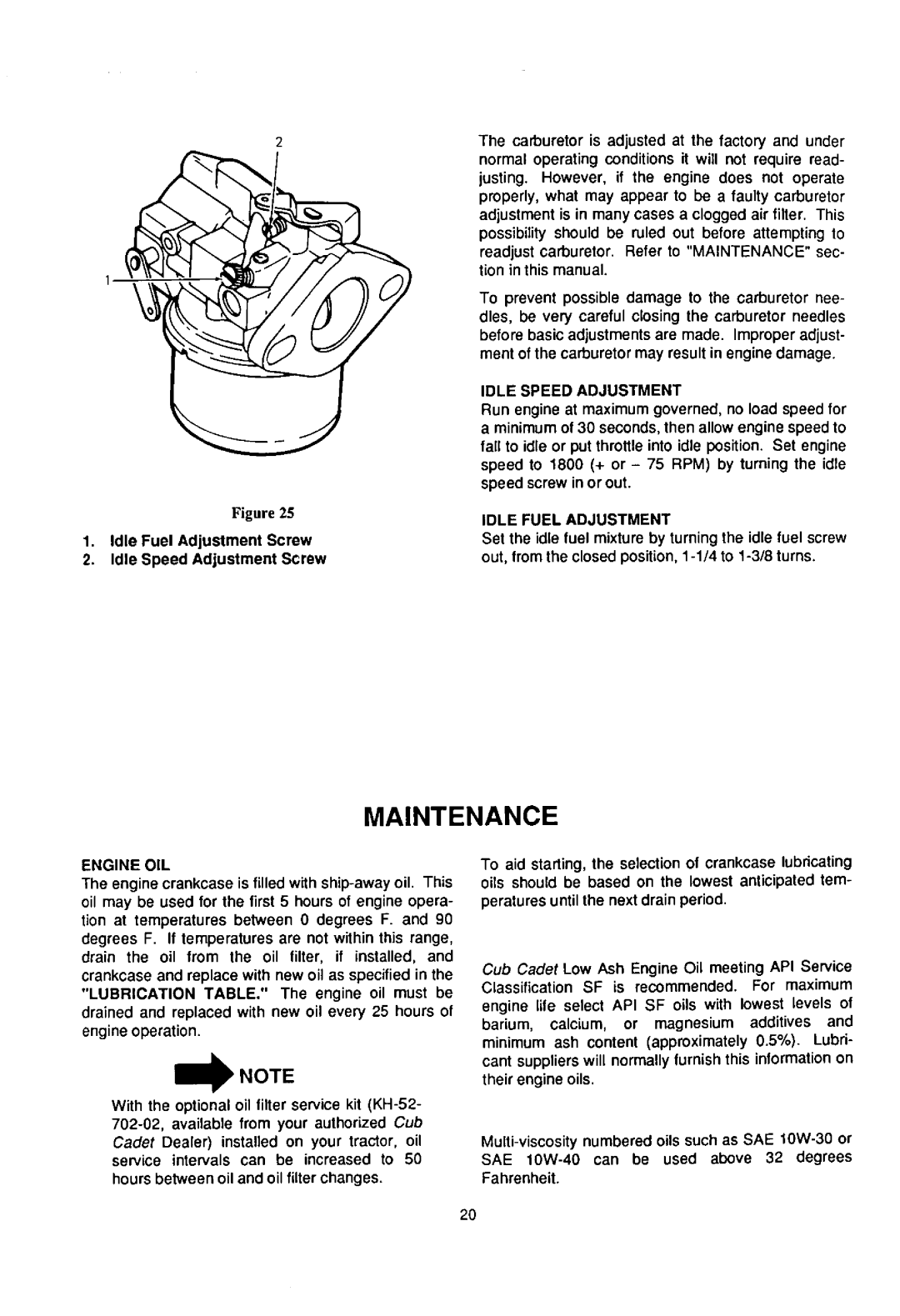 Cub Cadet 1415 manual 
