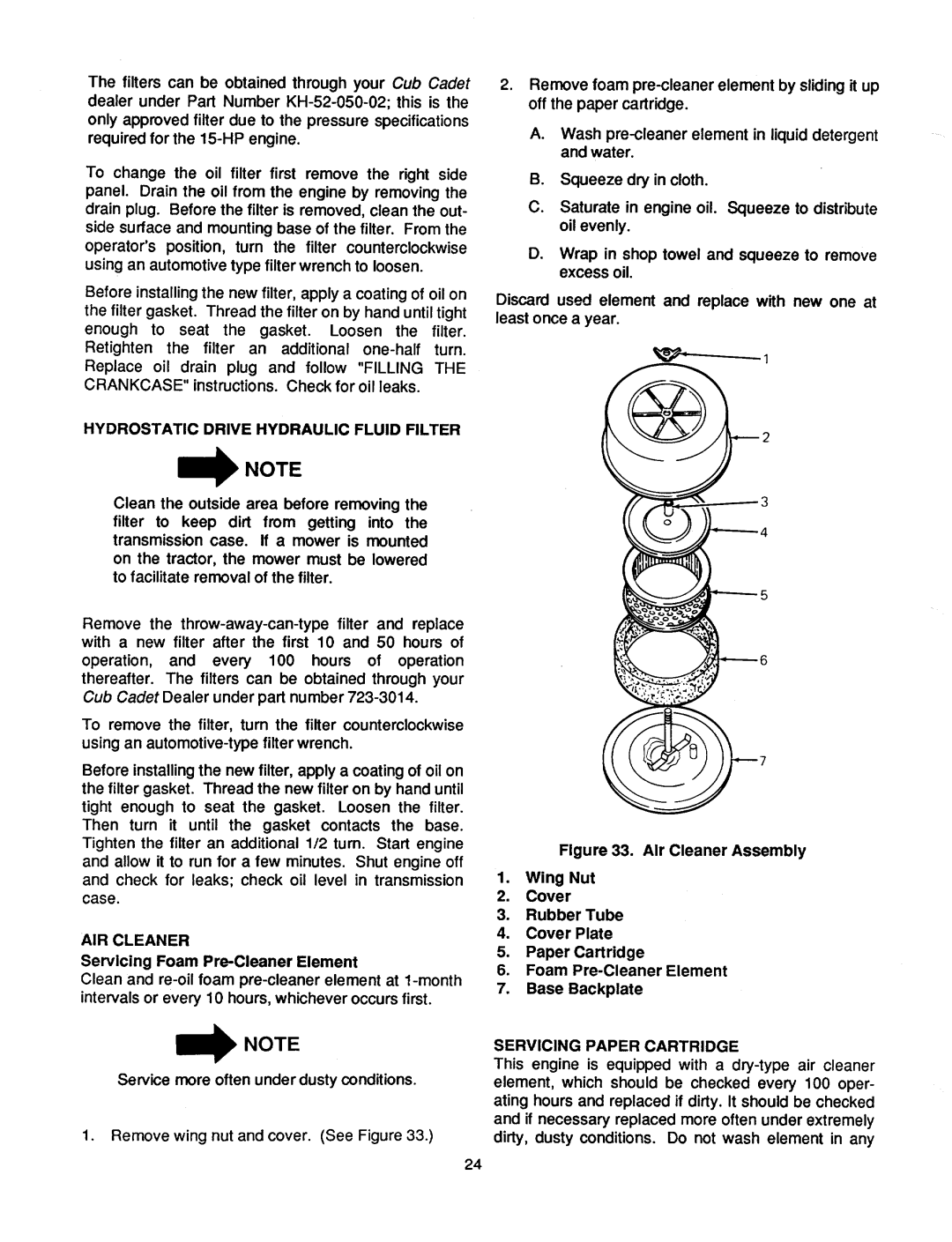 Cub Cadet 1541 manual 