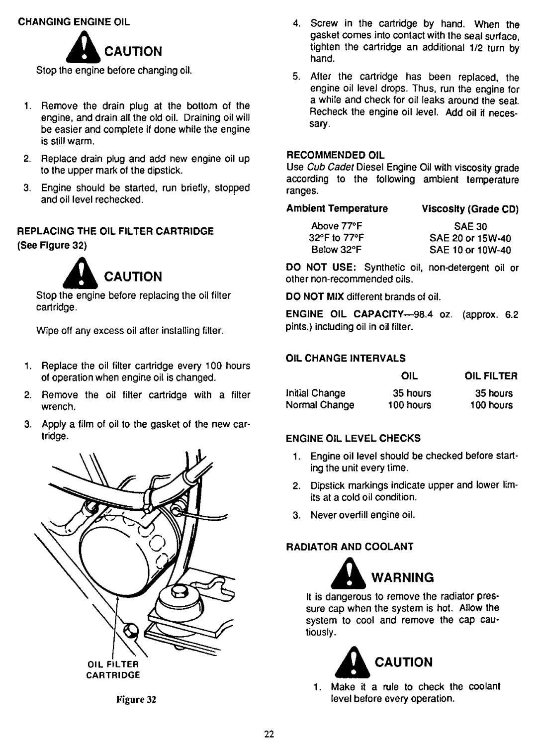 Cub Cadet 1572 manual 